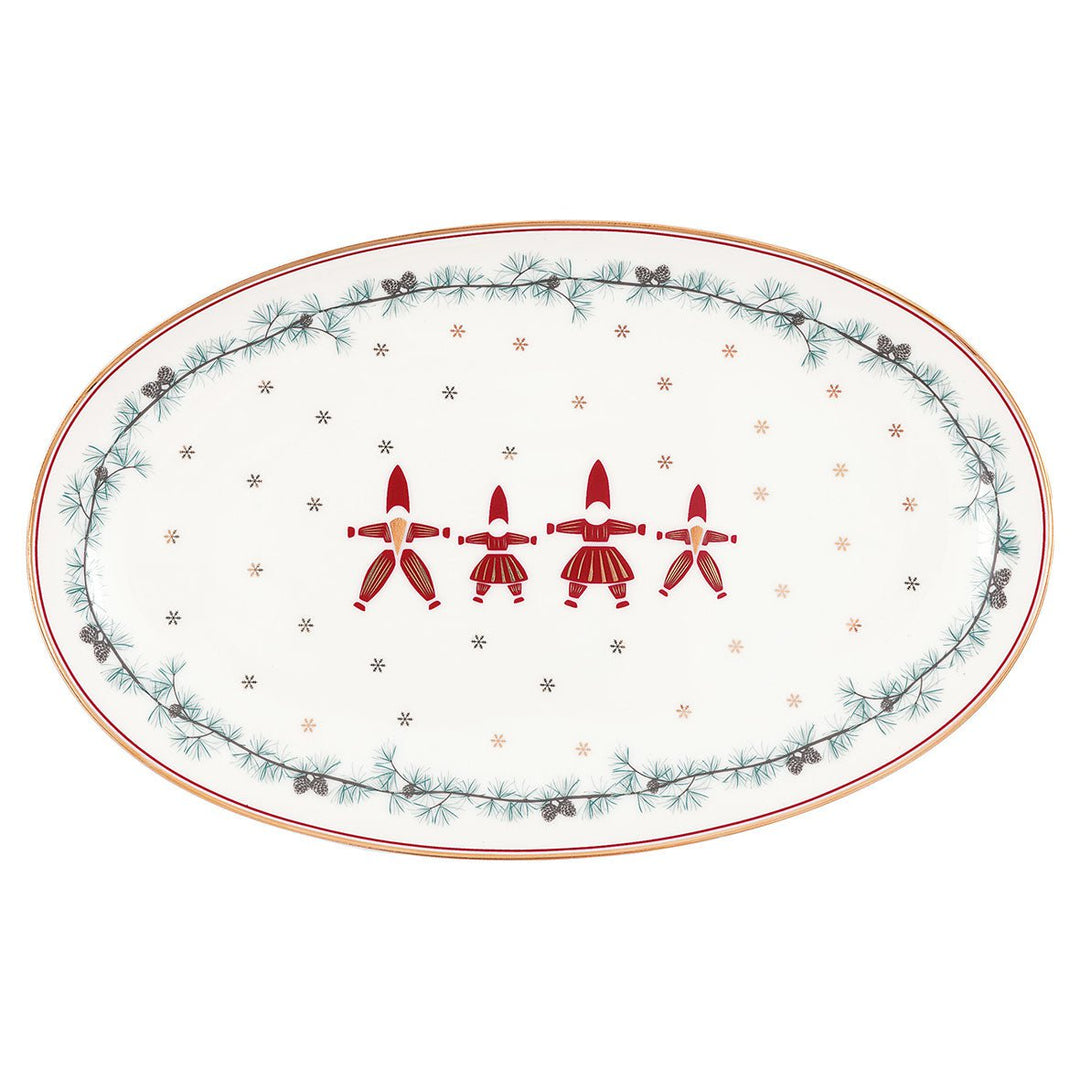 GreenGate - Juana Ovale Servierplatte White