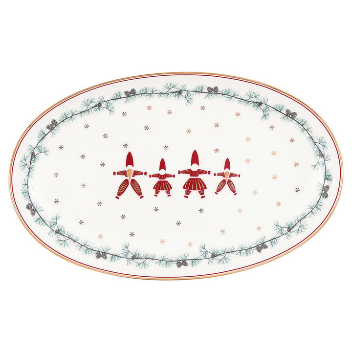 GreenGate - Juana Ovale Servierplatte White