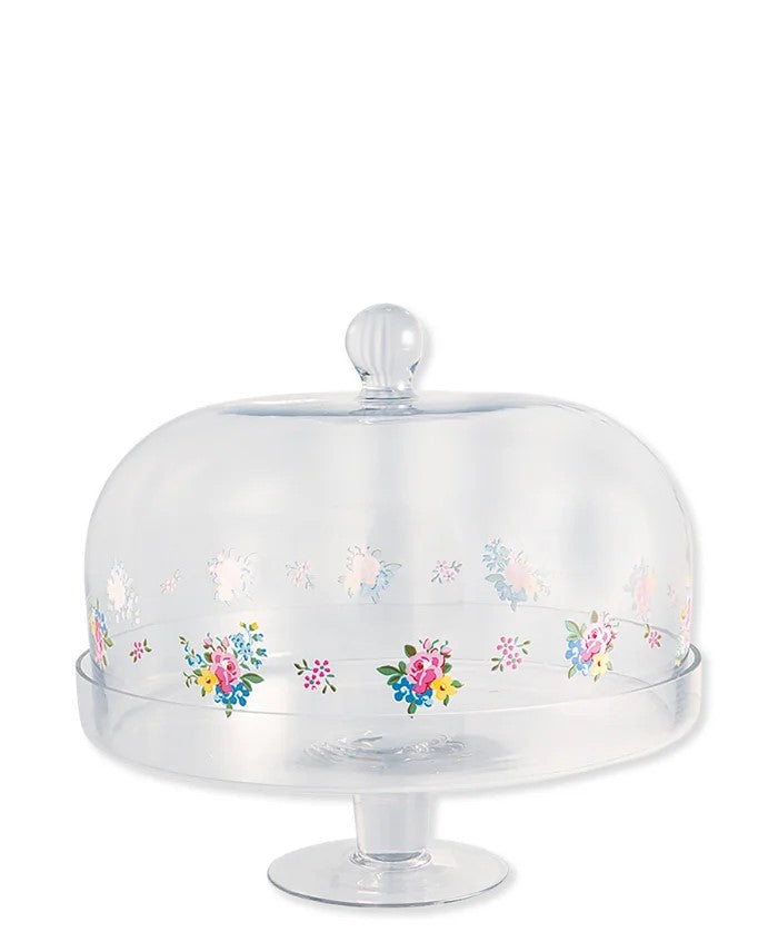 GreenGate - Laura Tortenplatte mit Tortenglocke aus Glas large