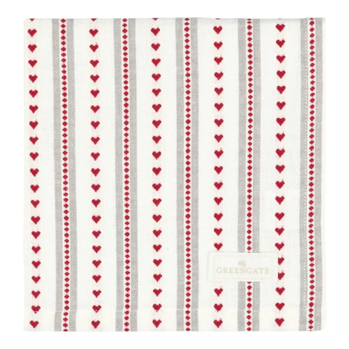 GreenGate - Esther Serviette rot gewebt