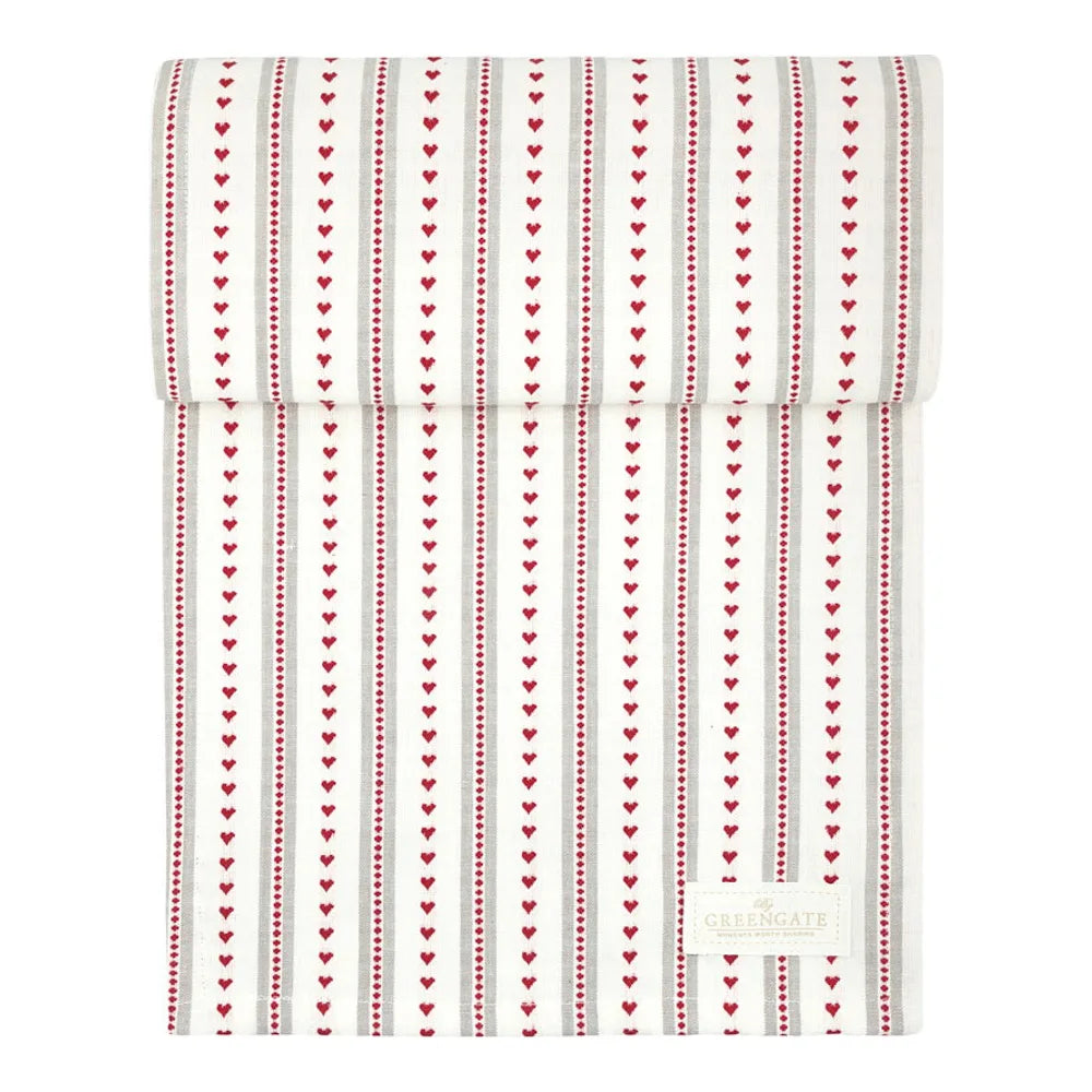 GreenGate - Esther Tischläufer red woven 30x220cm