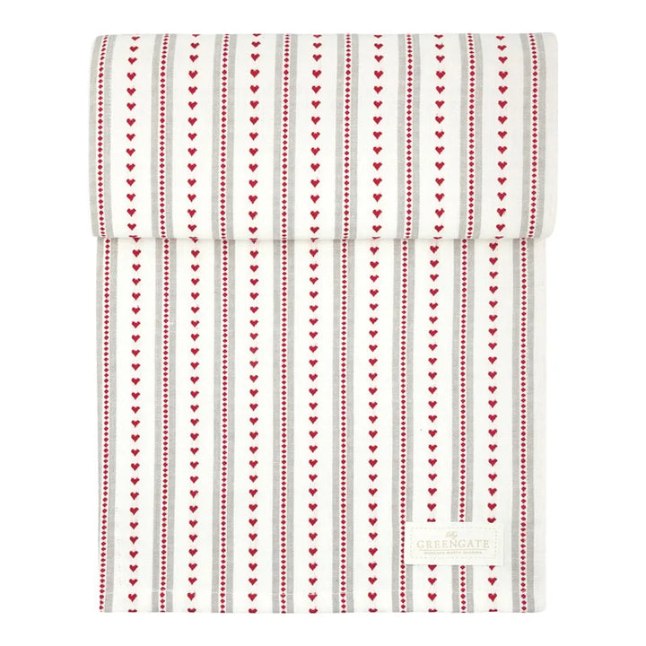 GreenGate - Esther Tischläufer red woven 30x220cm