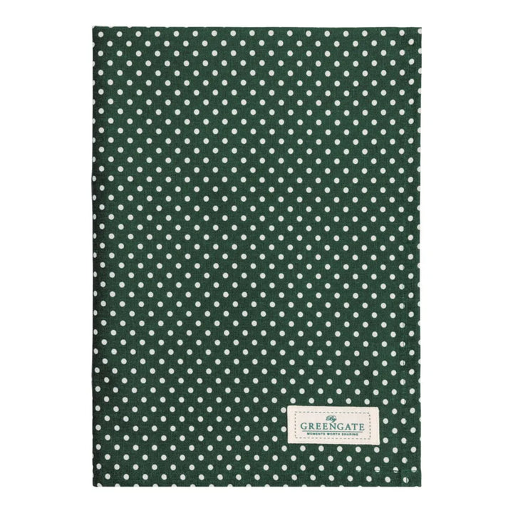 GreenGate - Dotty Geschirrtuch Dunkelgrün