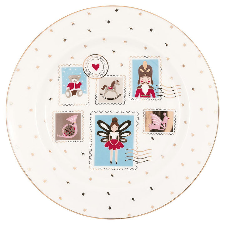 GreenGate - Xmas letter Frühstücksteller White
