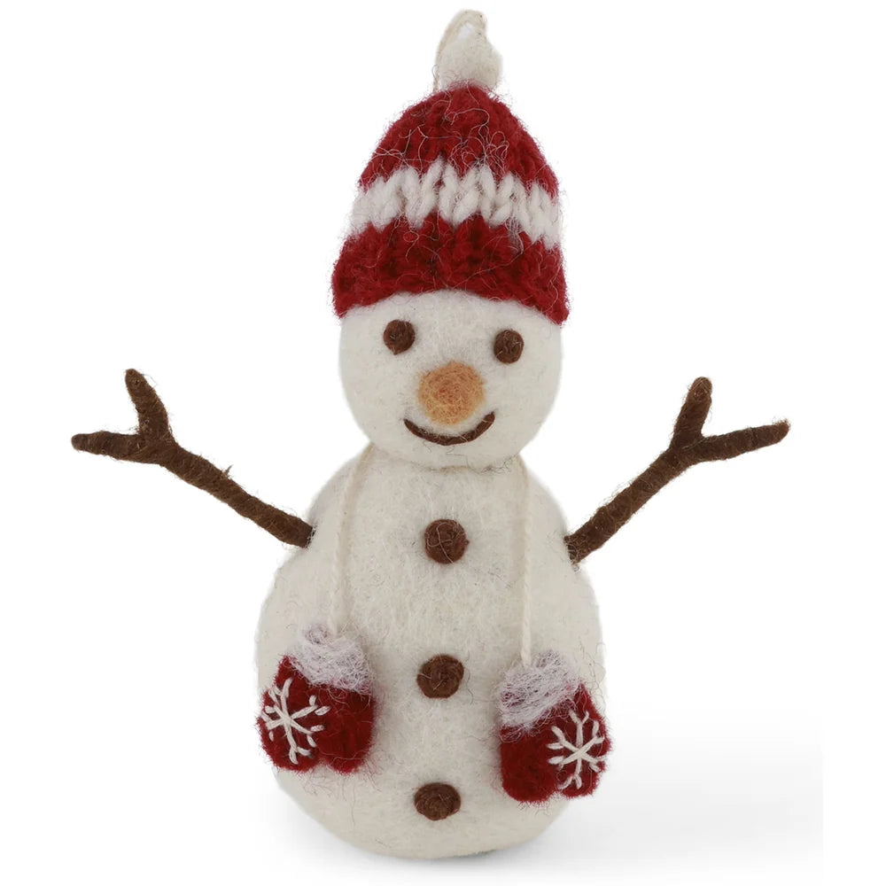 Gry & Sif – Schneemann mit roter Mütze & Handschuhen