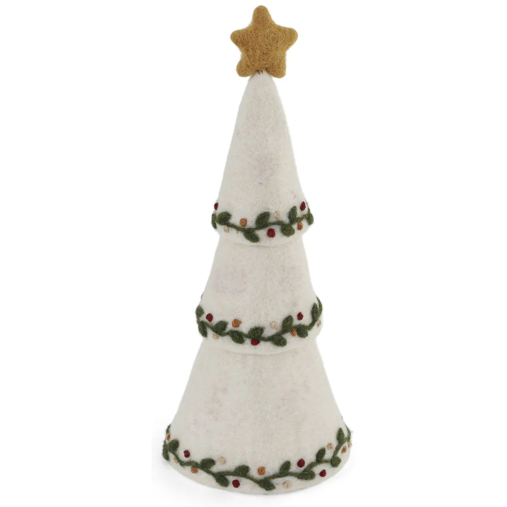 Gry & Sif – Weihnachtsbaum mit Stickerei Weiß