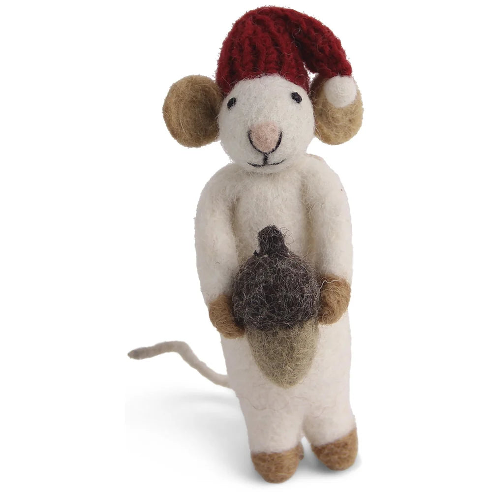 Gry & Sif – Weiße Maus mit Eichel