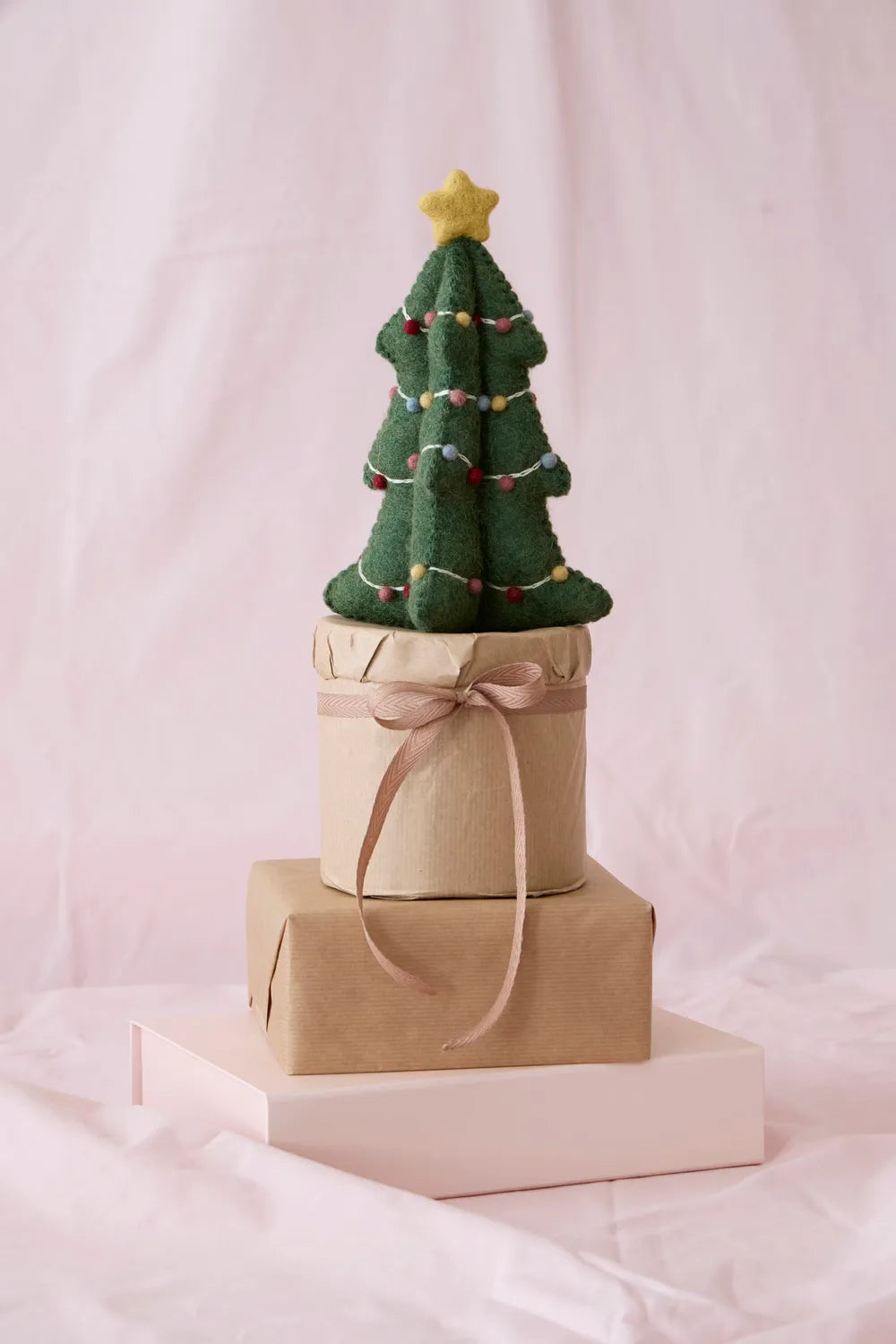 Gry & Sif Weihnachtsbaum Filz Girlande Stern Green