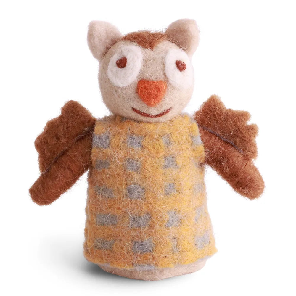 Gry & Sif Fingerpuppe Eule aus Filz