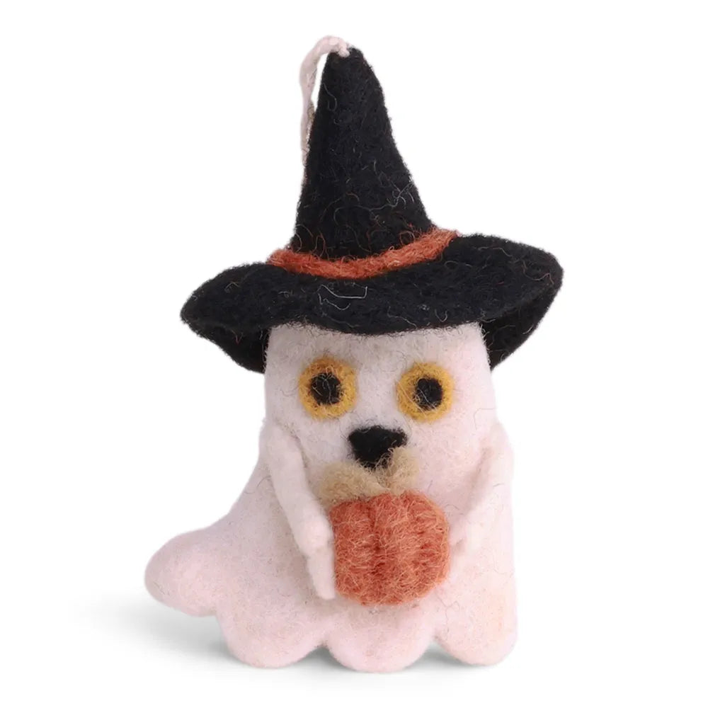 Gry & Sif Halloween-Gespenst aus Filz mit Kürbis