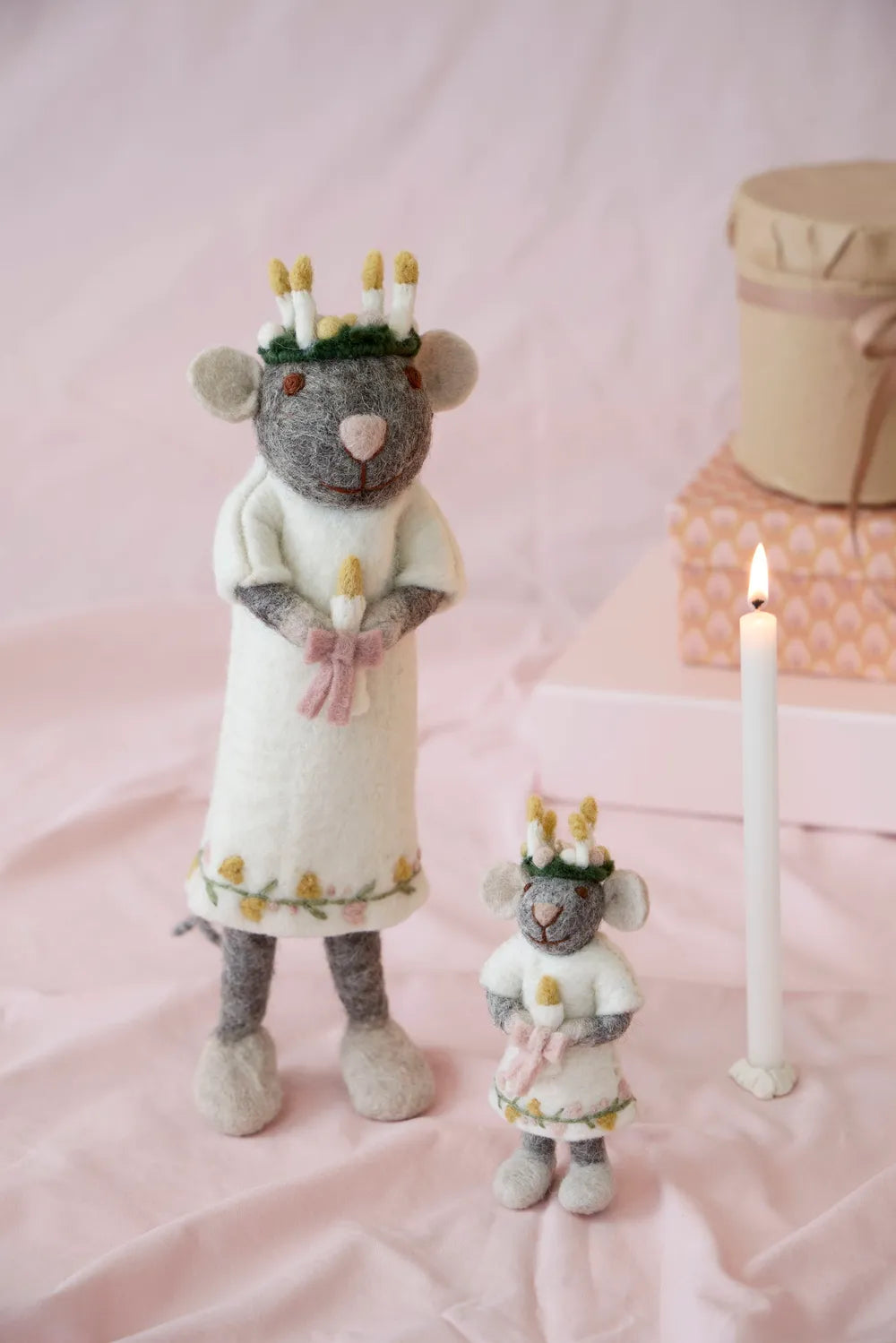Gry & Sif Gefilzte Lucia-Maus Grau