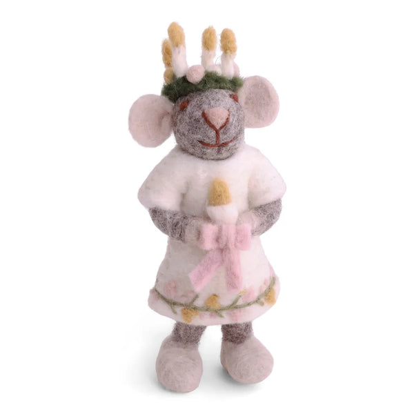 Gry & Sif Kleine Filzmaus Heilige Lucia Mädchen