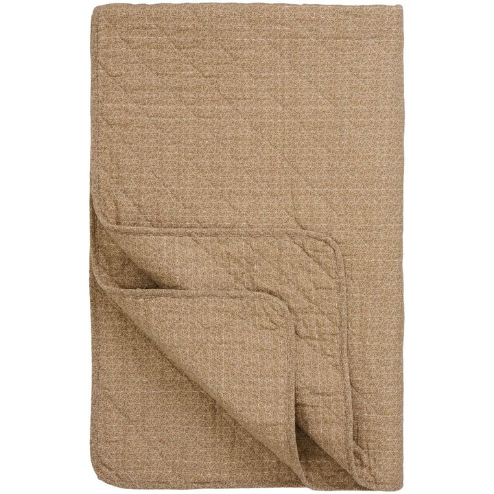 Ib Laursen - Quilt beige mit kleinen braunen Blumen