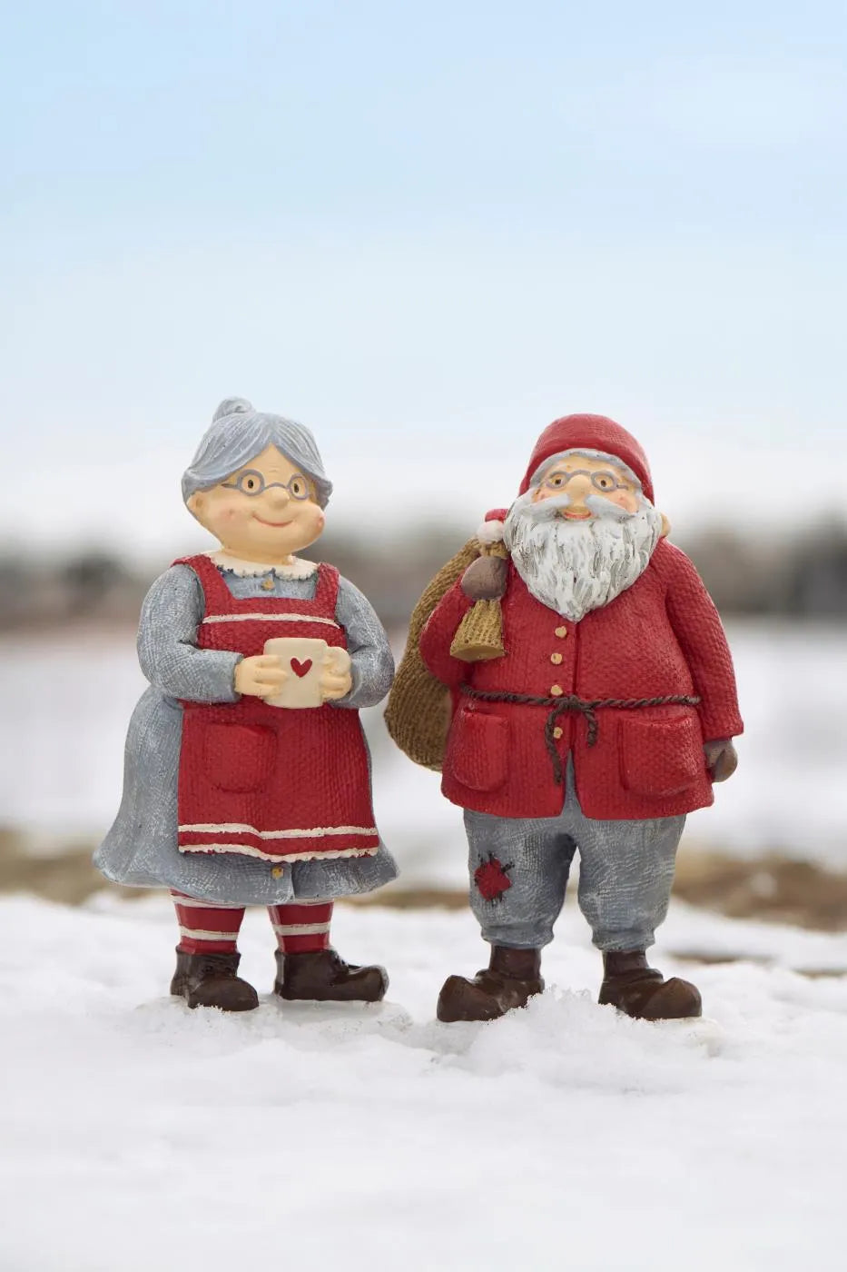 Ib Laursen Weihnachtsdeko Dekofigur Frau Polyresin