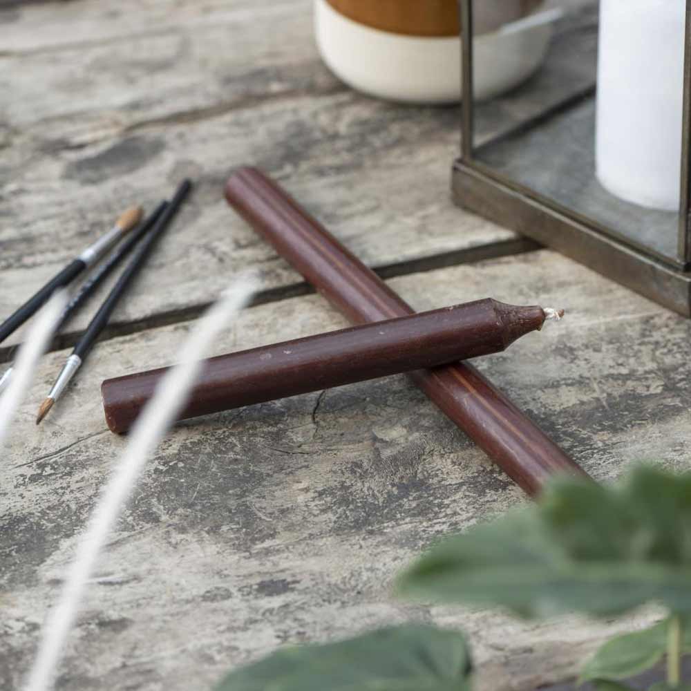 Ib Laursen - Stabkerze lang rustikal Höhe: 18 cm
