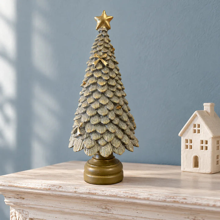 Alsaba Home - Deko-Tannenbaum aus Polyresin mit Stern