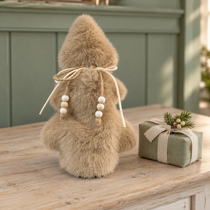 Alsaba Home - Plüsch-Tannenbaum mit Holzperlen
