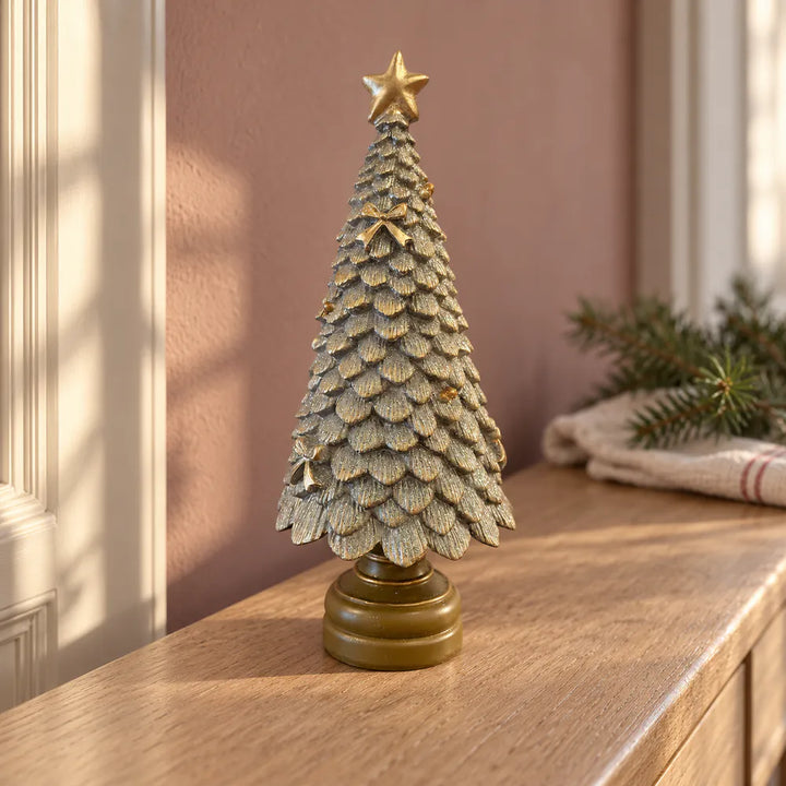 Alsaba Home - Deko-Tannenbaum aus Polyresin mit Stern