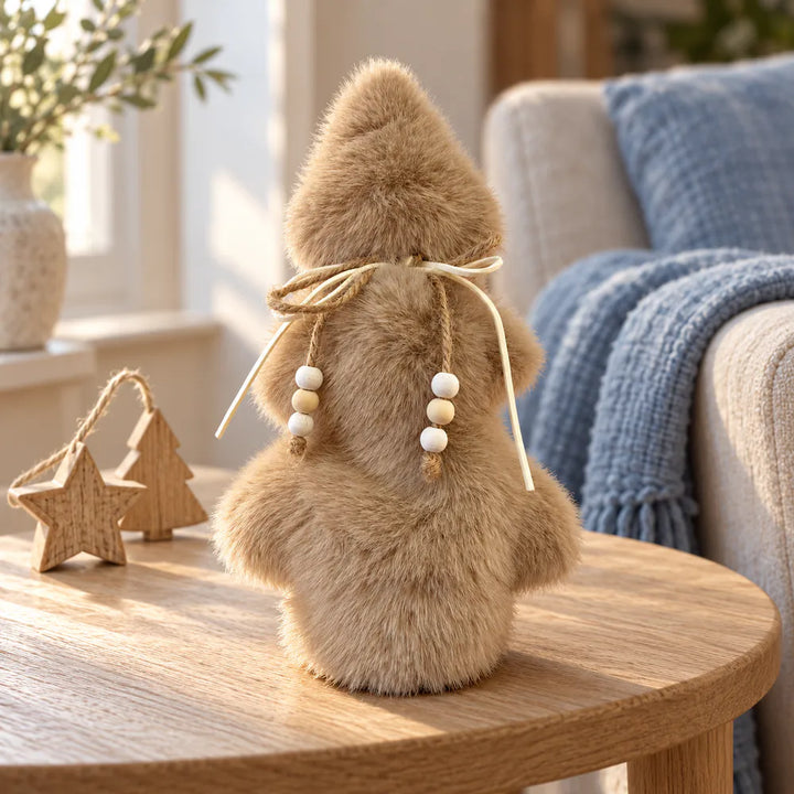 Alsaba Home - Plüsch-Tannenbaum mit Holzperlen