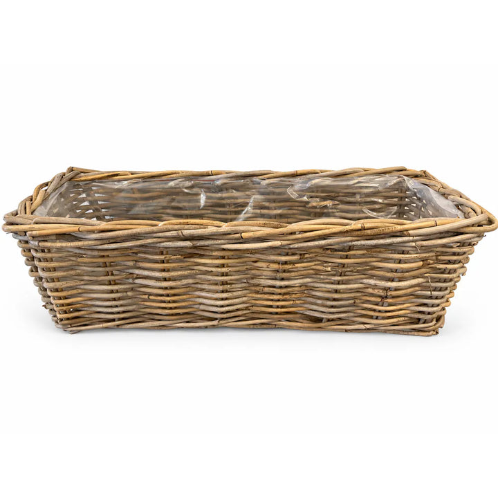 Alsaba Home - Balkonkasten aus Rattan mit Folieneinsatz