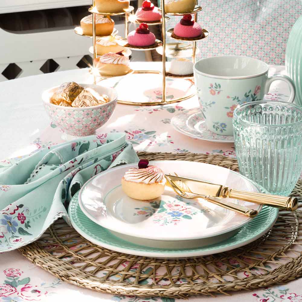 GreenGate - Inge-Marie Stoffserviette mit Spitze mint