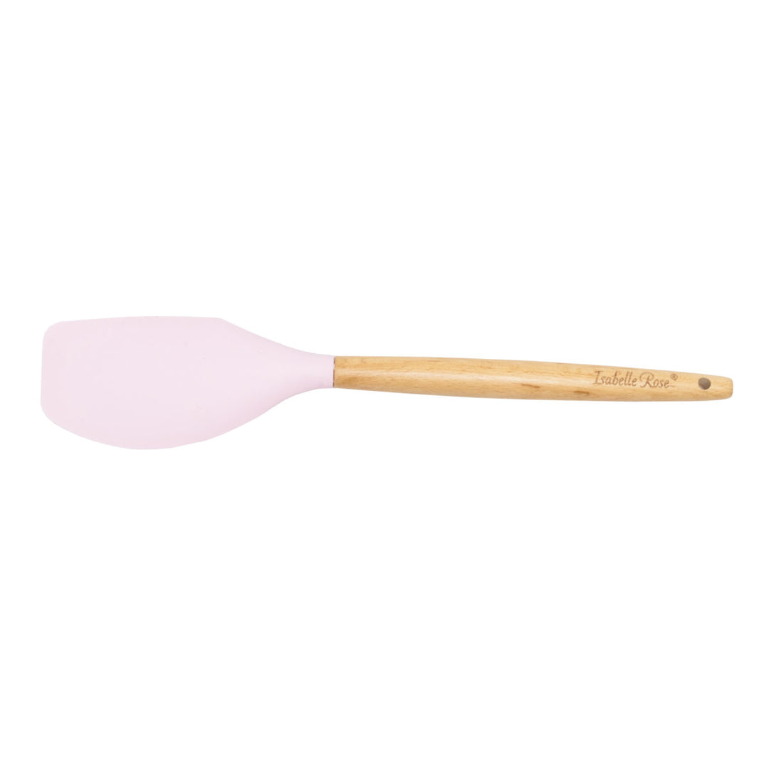 Isabelle Rose - Silikonschaber mit Holzgriff rosa