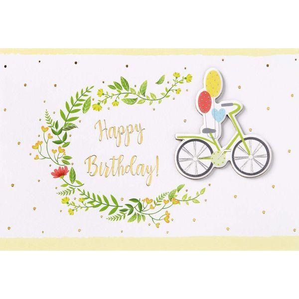 Geburtstagskarte Feelings – Fahrrad & Happy Birthday