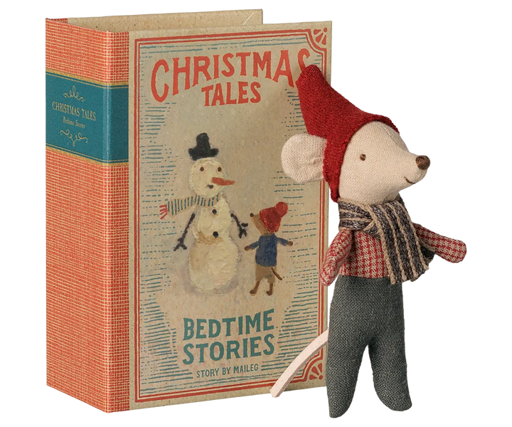 Maileg - Weihnachtsmaus, Baby im Buch
