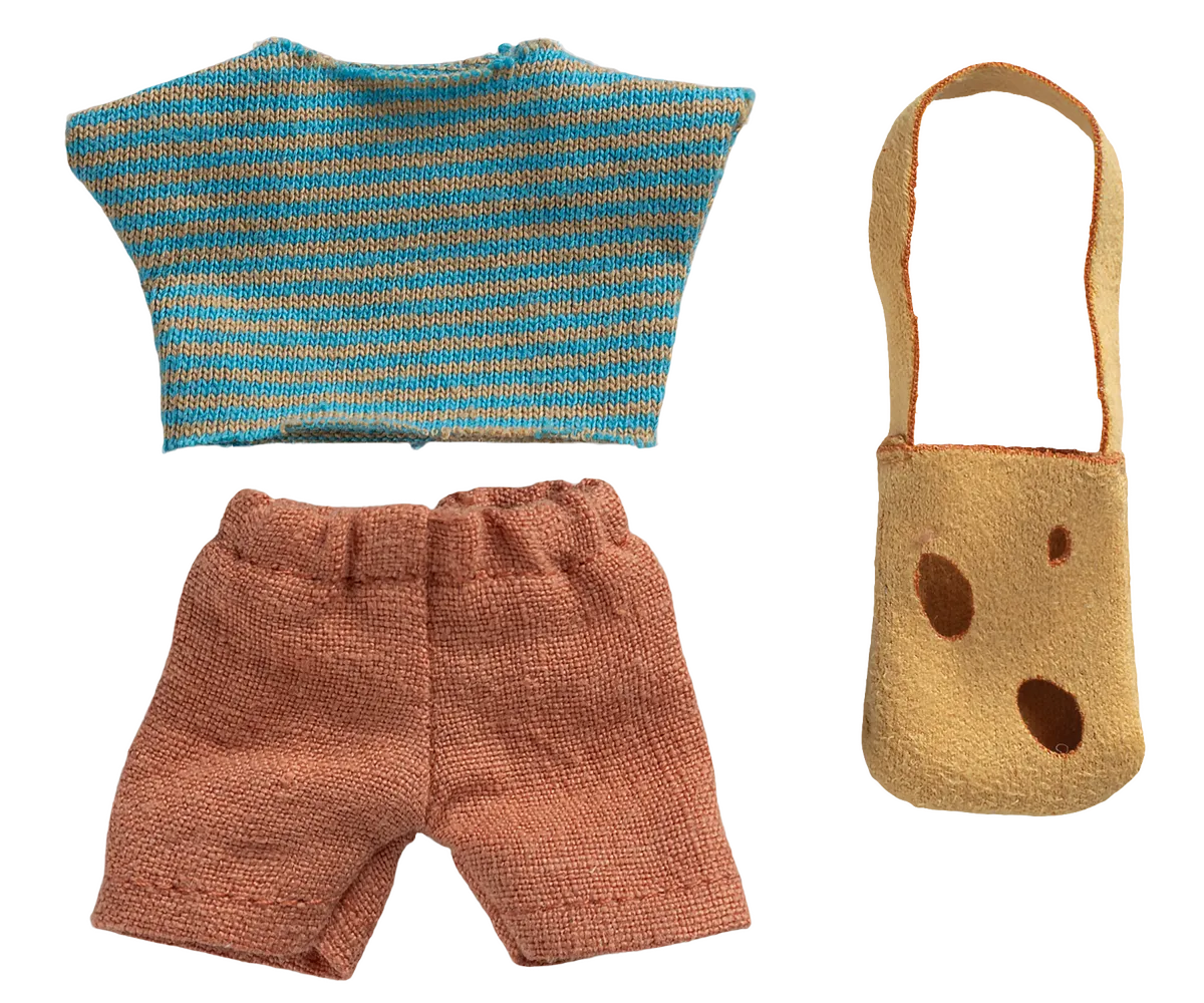 Maileg - Kleidung und Tasche für den kleinen Bruder Maus