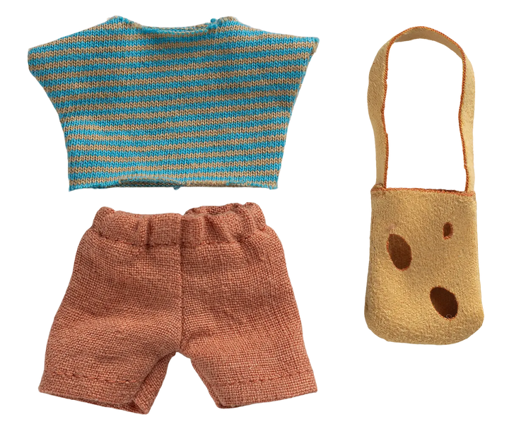 Maileg - Kleidung und Tasche für den kleinen Bruder Maus