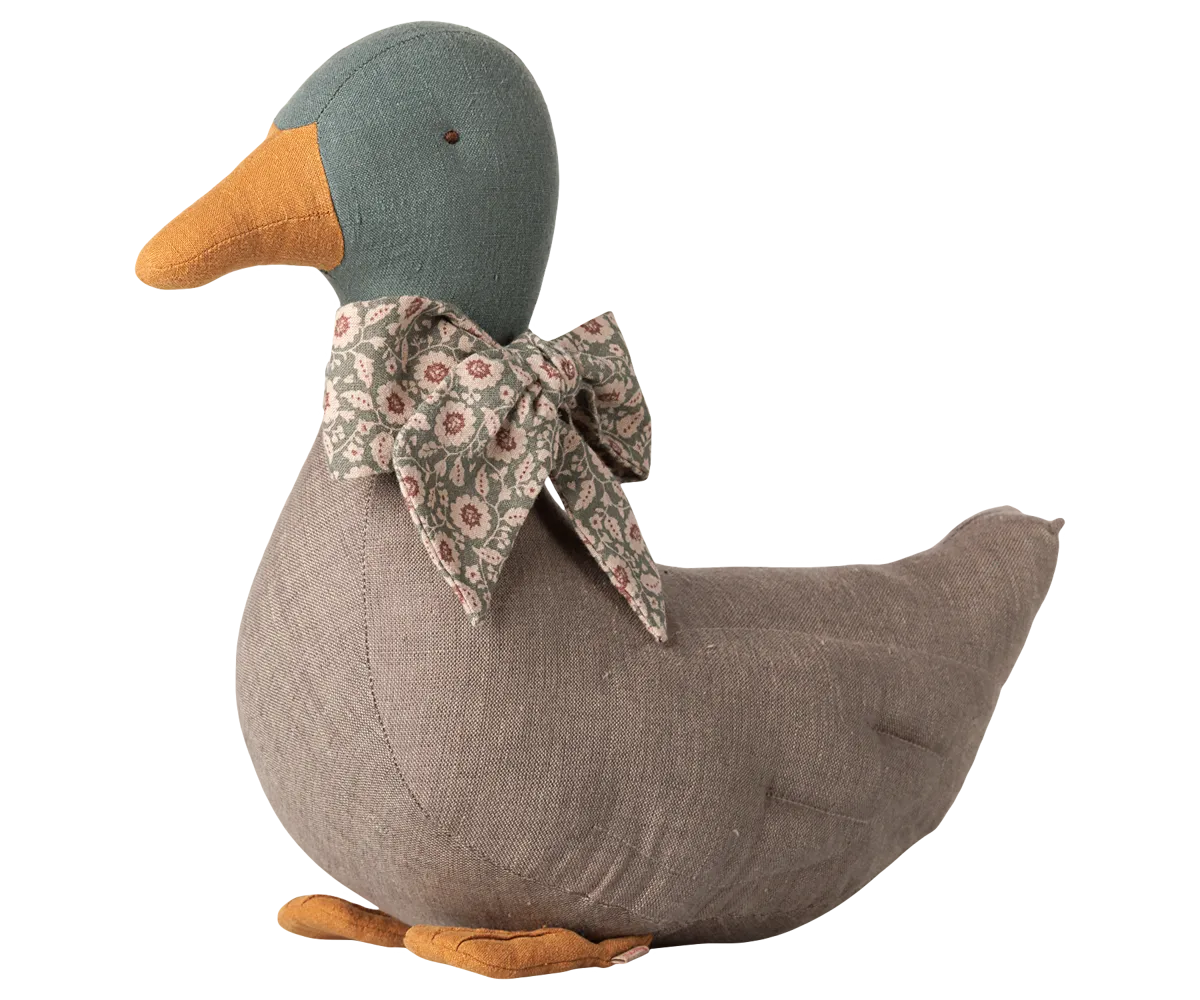 Maileg - Ente mit Schleife - Grau