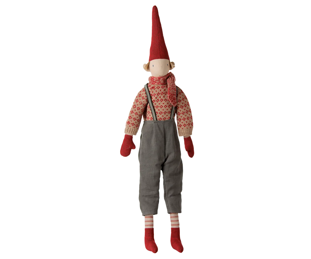 Maileg - Pixy, Größe 4 - Junge - Gestrickter Pullover und Schal
