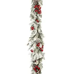 Mica Decorations Weihnachtsgirlande Verschneite Grün