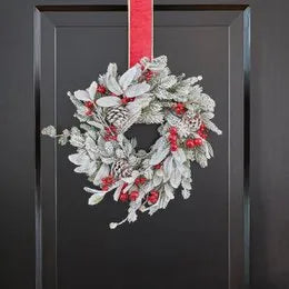 Mica Decorations Türkranz Verschneiter Belfort Grün