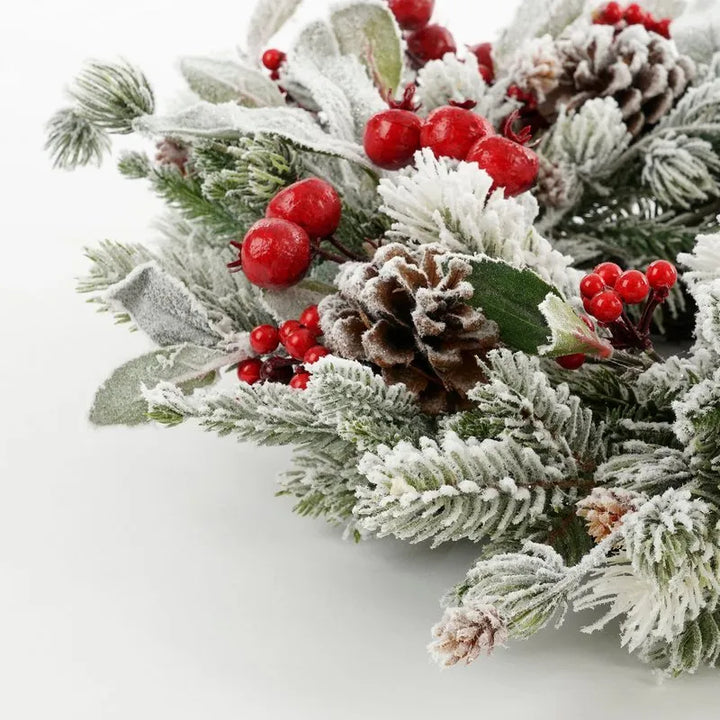 Mica Decorations Türkranz Verschneiter Belfort Grün