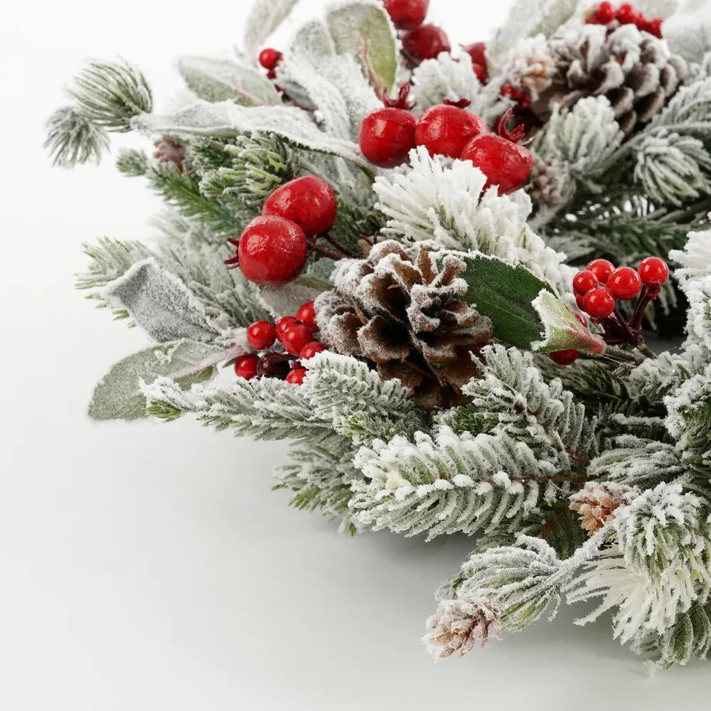 Mica Decorations Türkranz Verschneiter Belfort Grün