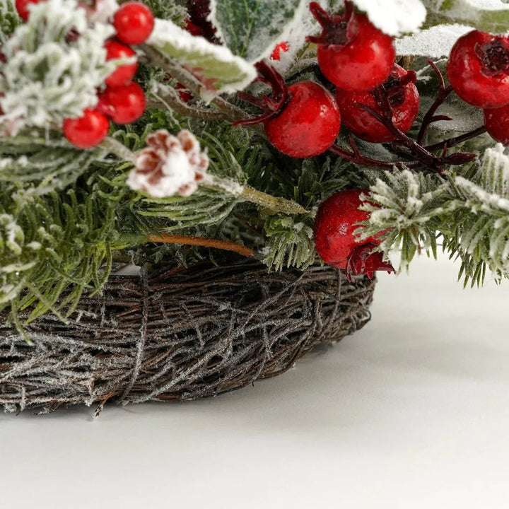 Mica Decorations Türkranz Verschneiter Belfort Grün