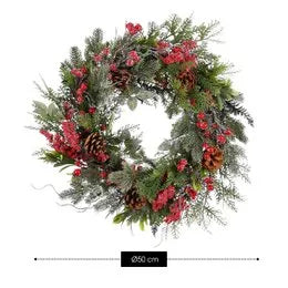 Mica Decorations Dekokranz Künstlicher Beeren Rot
