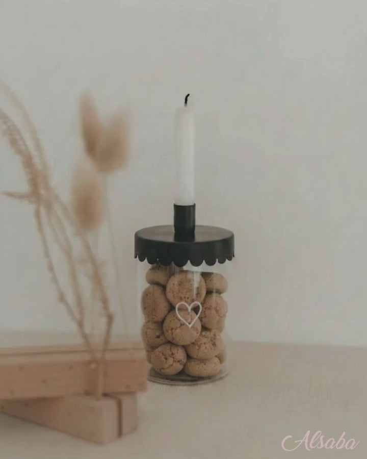 Eulenschnitt - Kerzenhalter Mini Welle