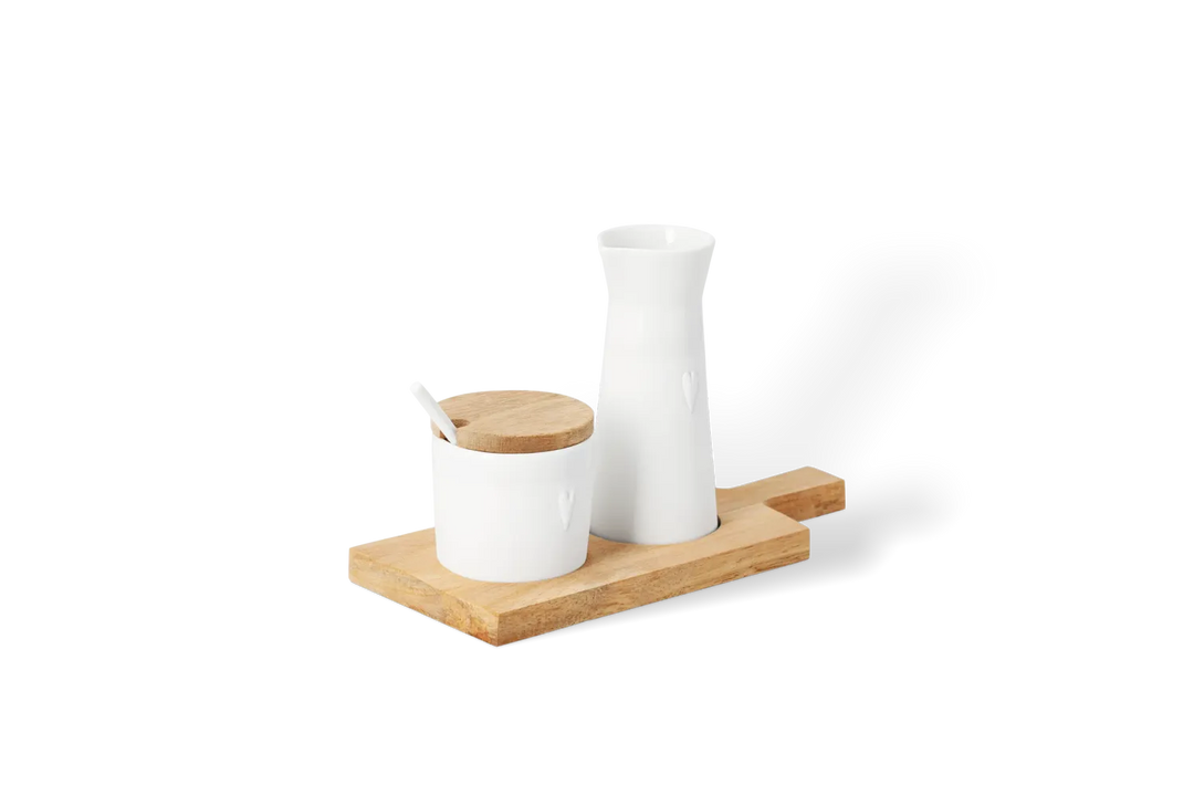 Räder Milchkännchen Zucker Milchset Freunde Weiß