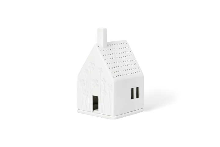 Räder Lichthaus Porzellan Tritt Glück Weiß 13 cm
