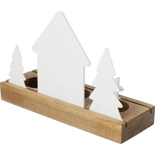 Räder Teelichthalter Lichtszene Lebkuchendorf Holz