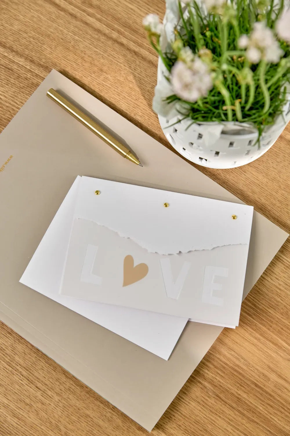 Räder Grußkarte Reißkante Love mit Kuvert