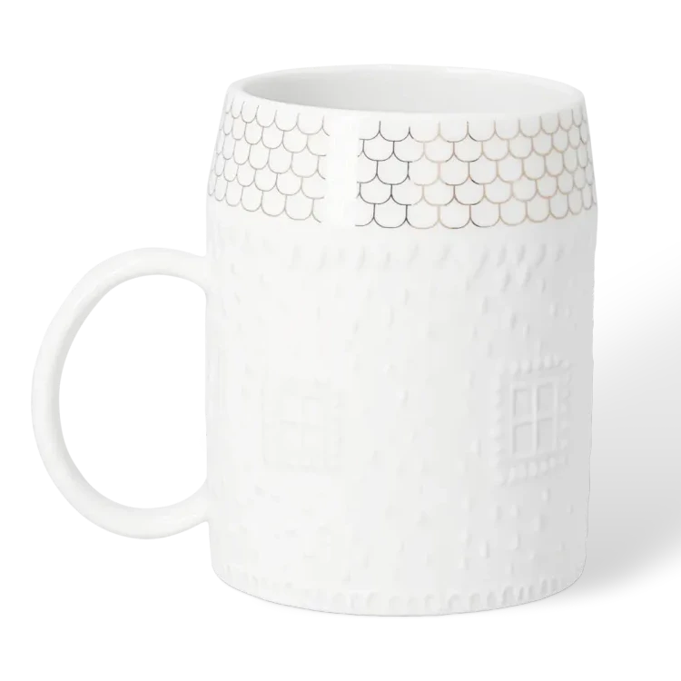 Räder Tasse Porzellantasse Haus Lebkuchen Relief
