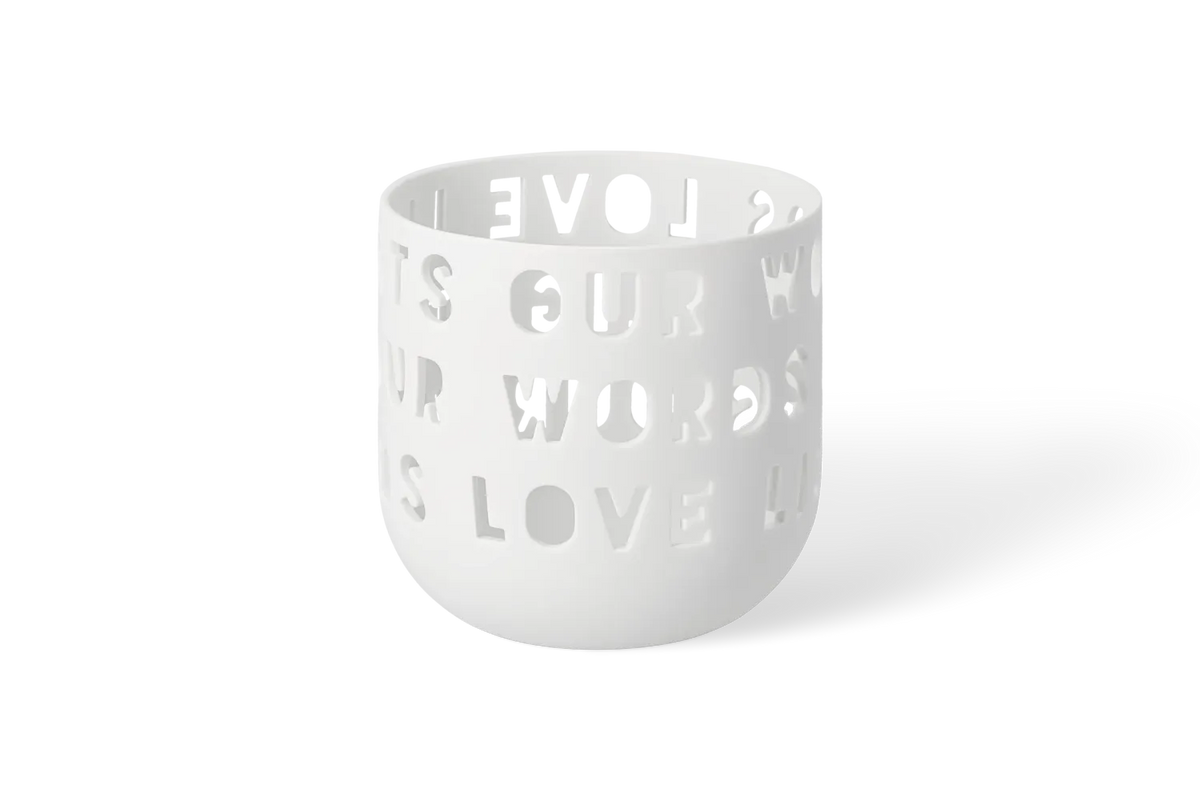 Räder Teelichthalter Love Porzellan Weiß 10,20 cm
