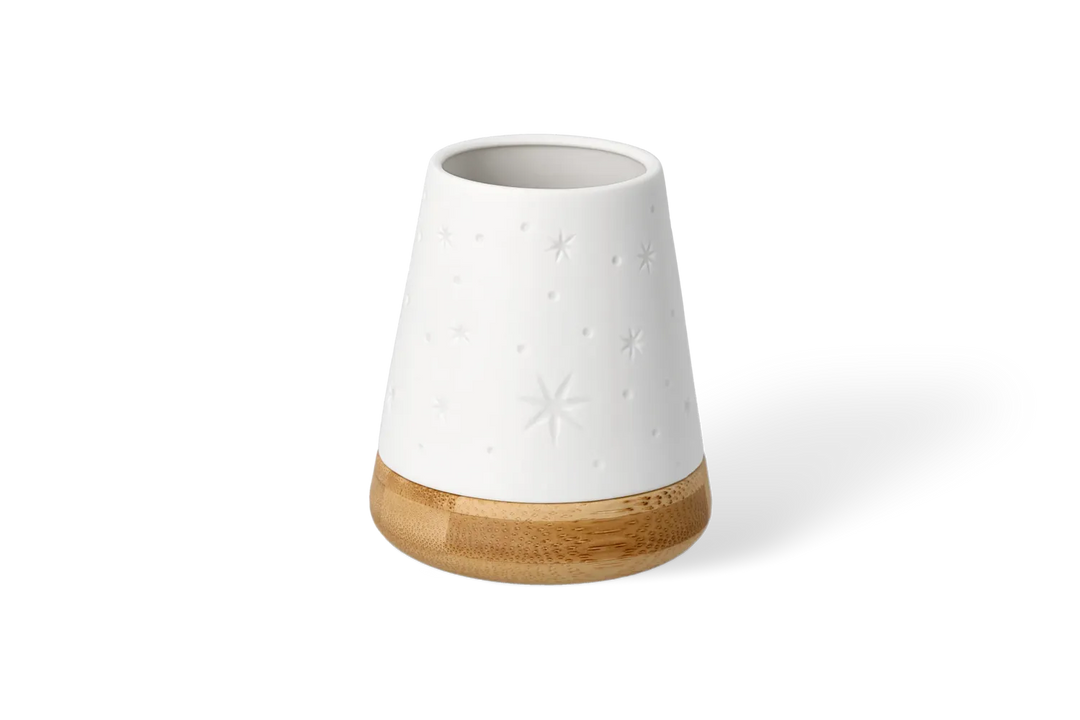 Räder Teelichthalter Poesie Sternchen Porzellan Weiß