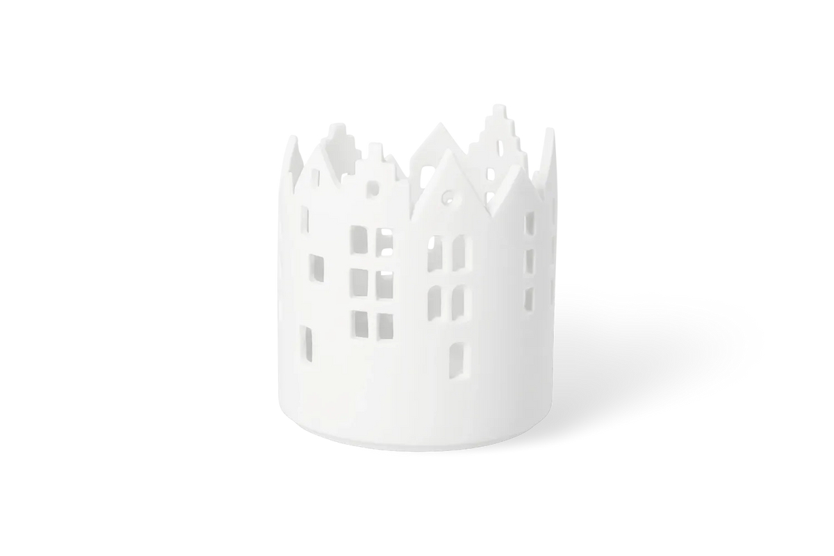 Räder Porzellan-Teelichthalter Stadt Innenhof