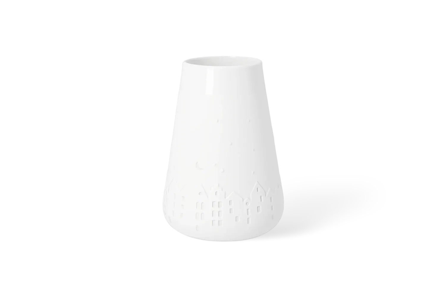 Räder Vase Porzellanvase Poesie Winterstadt Weiß