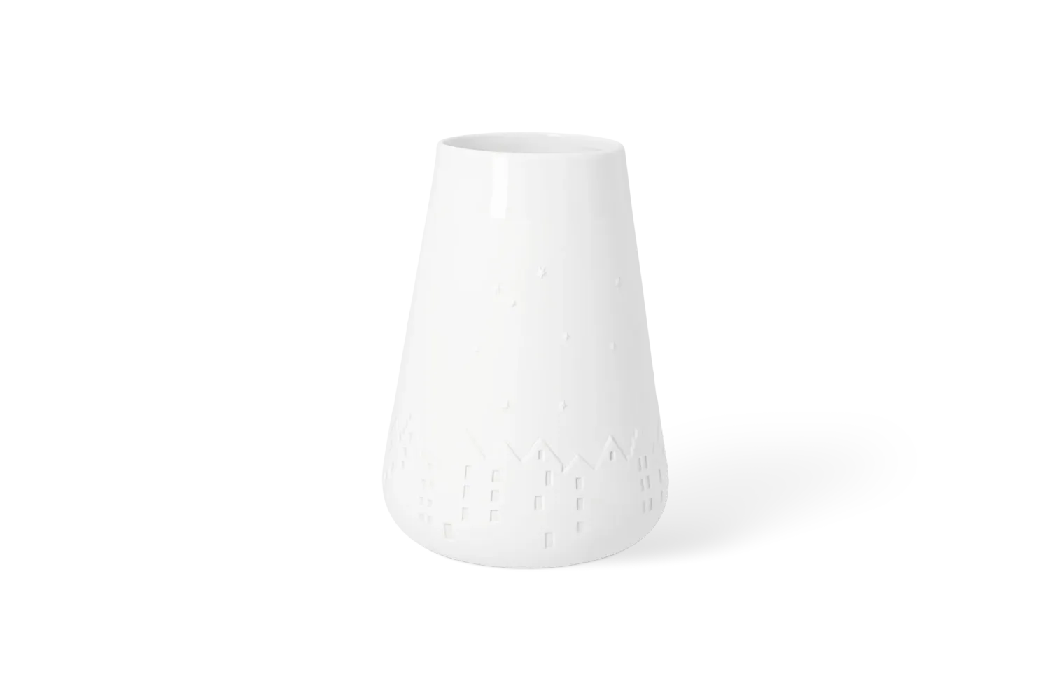 Räder Vase Porzellanvase Poesie Winterstadt Weiß