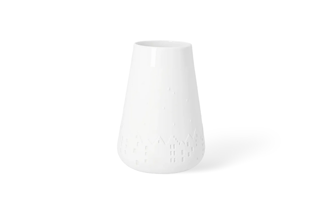 Räder Vase Porzellanvase Poesie Winterstadt Weiß